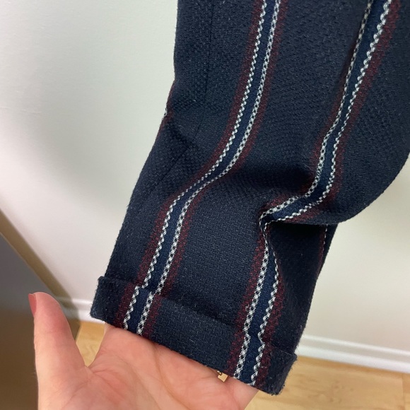 SCOTCH & SODA Blake Pleated tweed Chinos - Navy - Picture 9 of 13